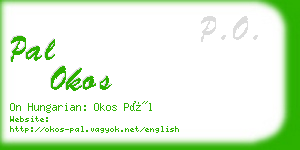 pal okos business card